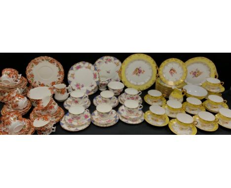 Early 20th century and later tea ware including; Aynsley tea service for six; a Continental tea service for ten including pic