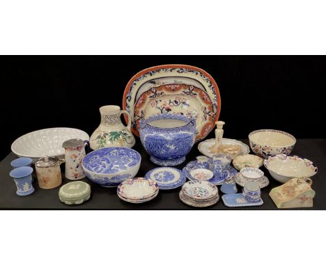 Ceramics - late 19th century/ early 20th century ceramics including Spode Italian bowl and plate, meat dishes, Victorian bisc