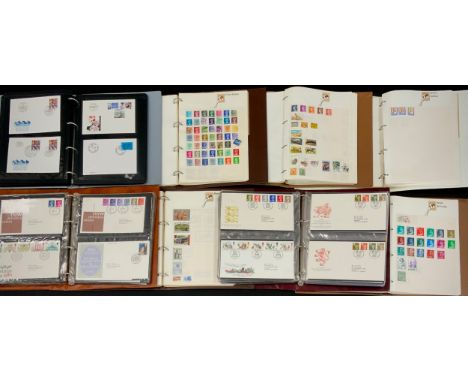 Stamps Philately - international and GB stamps, Fdc, etc in eight albums, inc Commonwealth. Russian, European  etc 