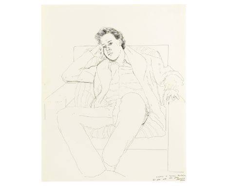 DAVID HOCKNEY (B. 1937)Gregory in Sydney signed, inscribed and dated 'Gregory in Sydney Australia for Jim with love from Davi