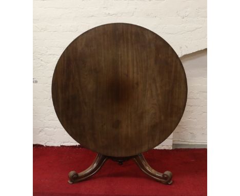 A Victorian walnut fold over loo table.