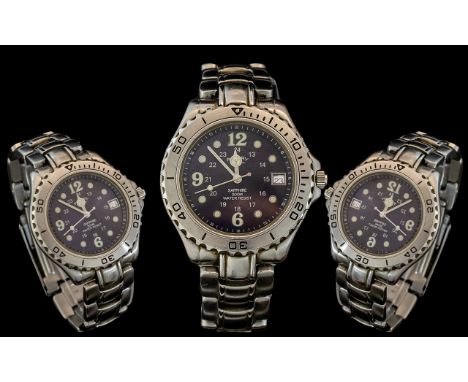 Rotary - Aspen Gents Sapphire Chrono Stainless Steel Divers Watch. Ref GB220, Water Resistant 200 metres, Bapphire Glass, Blu