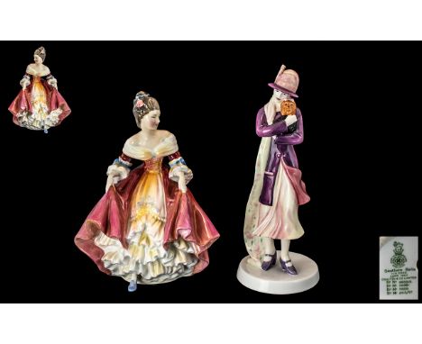 Royal Doulton Hand Painted Porcelain Figure ' Pretty Ladies ' Phillipa. c.2006. 9 Inches - 22.5 cms Tall + A Further Royal Do