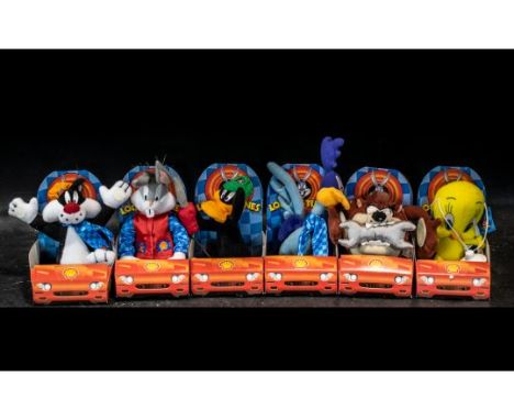 Looney Tunes Shell Petrol Interest. A Vintage Complete Set of Looney Tunes - Warners Brothers Soft Toys. Great Condition and 