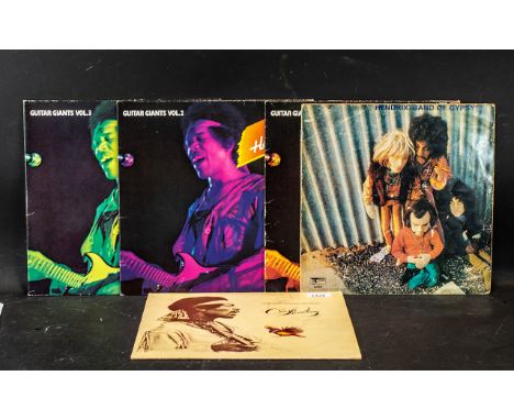 Jimi Hendrix Interest - Five Vinyl Albums, comprising rare 'Hendrix Band of Gypsys' -  (Rare 1970 first UK issue 6-track ster