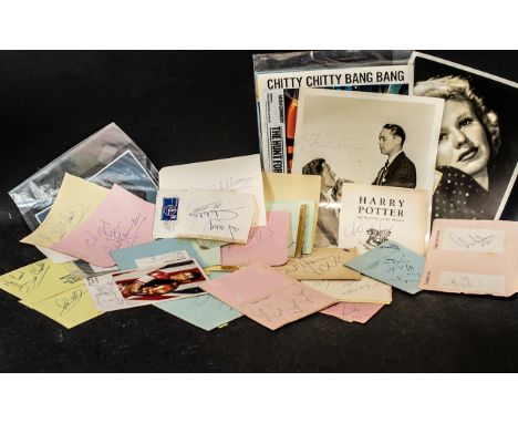 Film &amp; TV Autographs - Terrific Collection of Signatures on Photos, Pages etc. Lots to Go Through Including Ginger Rogers