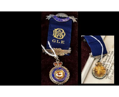 Masonic RAOB Primo Jewel. Hope &amp; Prosper Lodge No 121. Awarded to Thomas Birkinshaw in 1930. Hall markedsilver with ename