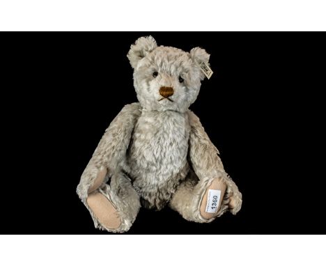 Steiff Grey Growler Teddy Bear.  Serial No. 406645. Limited edition No. 01475.  Approx 15" Tall.