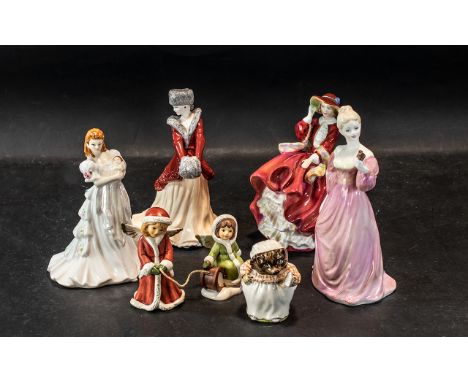 Collection of Porcelain Figures, including Royal Doulton 'Top of the Hill' HN 1834, Royal Worcester 'New Born' &amp; 'Lara Ch