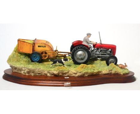 Border Fine Arts 'Hay Turning' (Massey Ferguson Tractor and Wuffler), model No. JH110 by Ray Ayres, limited edition 1218/1750