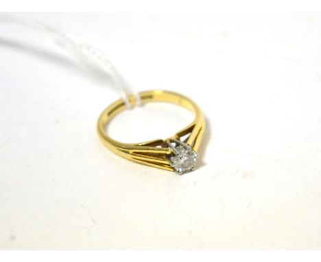 A diamond solitaire ring, estimated diamond weight 0.33 carat approximately 
