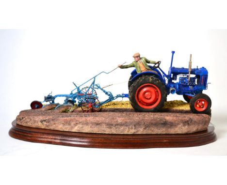 Border Fine Arts 'At The Vintage' (Fordson E27N Tractor), model No. B0517 by Ray Ayres, limited edition 1376/2000, on wood ba