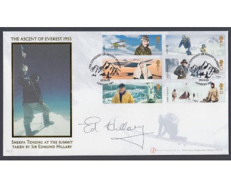 AUTOGRAPH Sir Edmund Hilary signed Buckingham Covers first day cover 2003