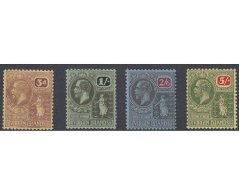 STAMPS BRITISH VIRGIN ISLANDS 1922-28 GV set of four M/M, wmk Mult. Crown CA, SG 82-85. Cat £50