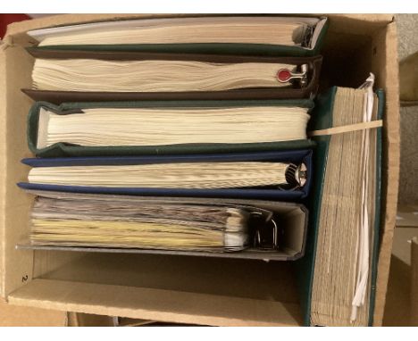 STAMPS WORLD, box with five albums and a large stockbook incl. a collection of ships &amp; boats with many 100s of mint &amp;