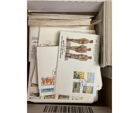 STAMPS :Small box of Isle of Man first day covers with duplication