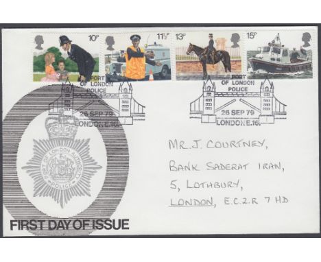 STAMPS FIRST DAY COVERS 1979 Police, Port of London special handstamp on a neatly hand addressed Port of London Authority off