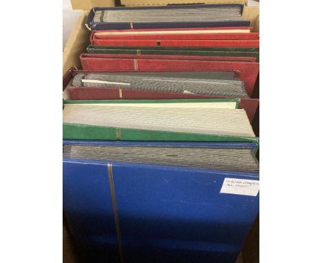 STAMPS : BRITISH COMMONWEALTH, box with eight stockbooks with various mint &amp; used issues (some foreign with U/M Thailand 