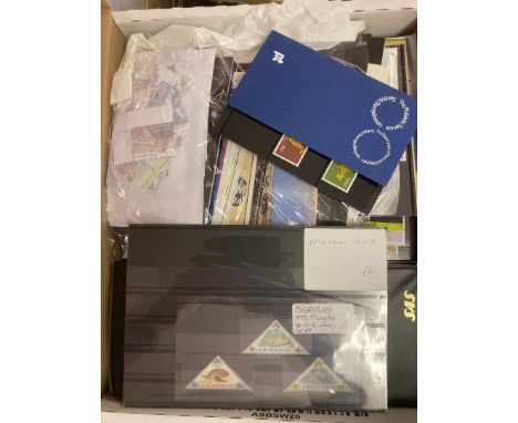 STAMPS BRITISH COMMONWEALTH, box with 100s of various U/M sets, singles etc on stock pages, in packets etc. Various countries