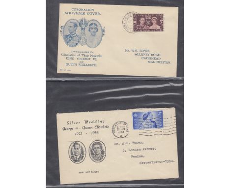 STAMPS FIRST DAY COVERS Album of first day covers 1937 to 1976 , some better covers noted, 1937 Coronation, 1957 Scouts, 1964