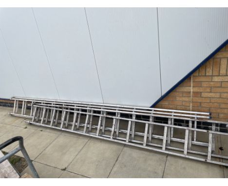 Two large aluminium step ladders
