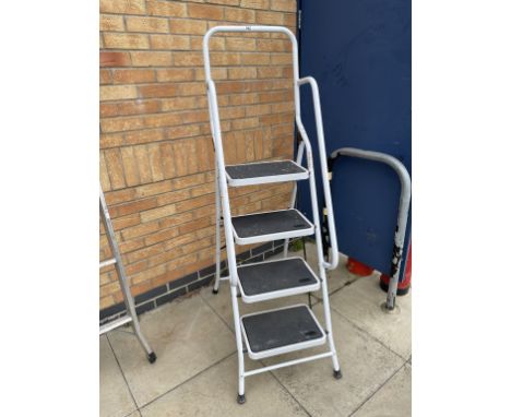 A metal step ladder