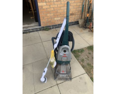 A Bissell upright power wash carpet cleaner, Turbo scrub &amp; Floor cleaner (Untested)
