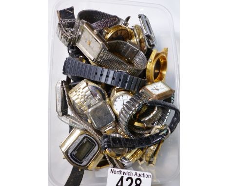 BOX OF WRISTWATCHES. Box of mixed wristwatches including Casio