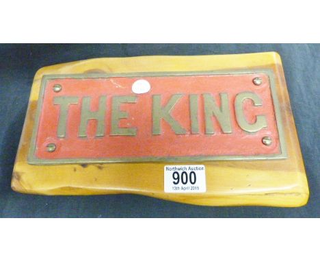 BRASS PLAQUE. Steam engine mounted brass plaque, 10 x 25cm