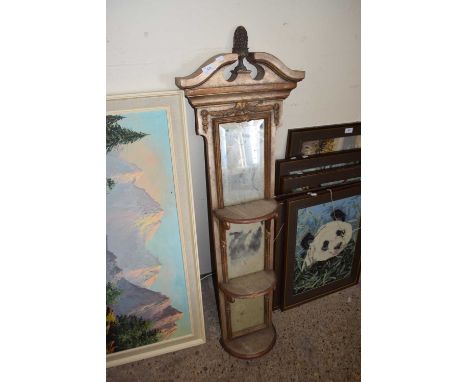 Reproduction Georgian style mirrored wall shelf
