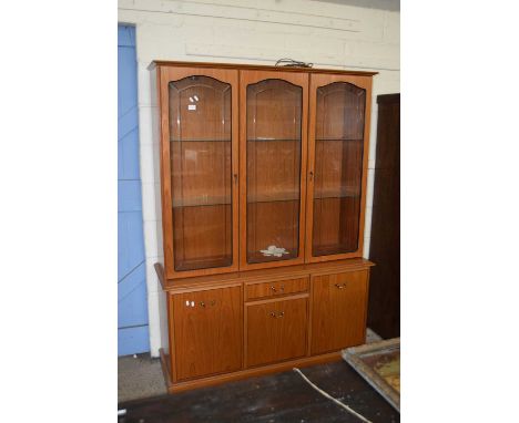 Modern light wood effect lounge display cabinet