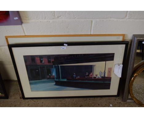 Mixed Lot: Edward Hopper coloured print and two others