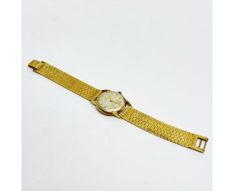 A vintage gent's 9ct gold Rolex wristwatch with 9ct gold strap.