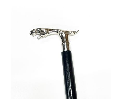 A jaguar handled walking stick, L. 92cm.