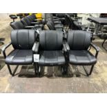METAL AND VINYL CLIENT CHAIRS