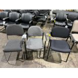 ASSORTED FABRIC CLIENT CHAIRS