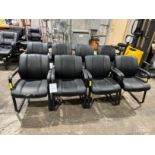 METAL AND VINYL CLIENT CHAIRS