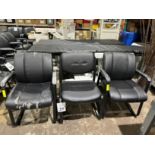 METAL AND VINYL CLIENT CHAIRS