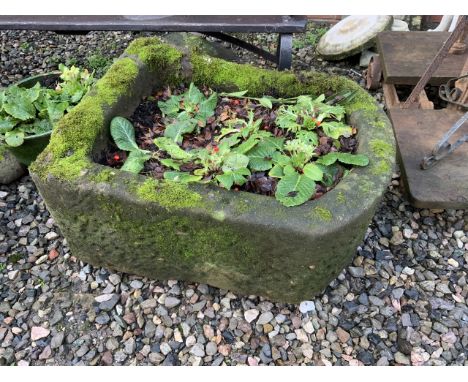 A stone planter with dome top.W:68cm x D:50cm x H:36cm