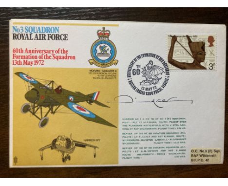 RARE Pierre Clostermann signed RAF cover top French WW2 ace. Good Condition. Pierre-Henri Clostermann DSO, DFC & Bar was a Wo