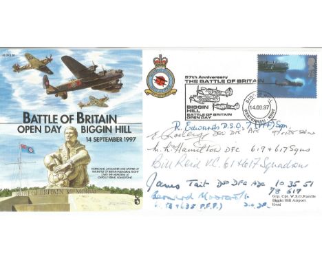 R Edwards D.S.O, James Tait D.S.O, Bill Reid V.C and others multi signed Battle of Britain Open Day Biggin Hill 14th Septembe