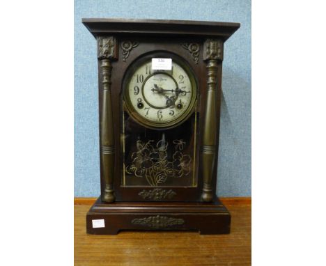 An early 20th Century Chinese export beech shelf clock 