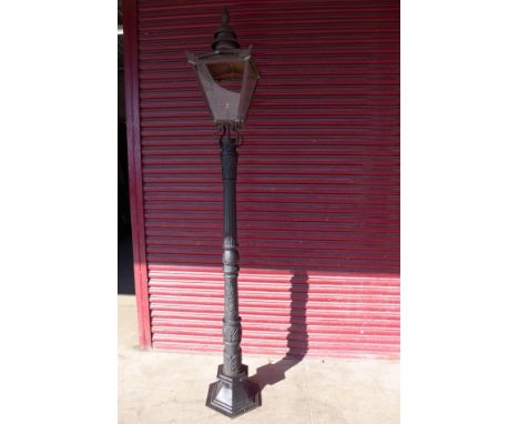 A Victorian cast iron street lamp 