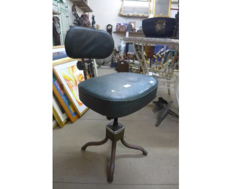 A vintage industrial machinist's chair 
