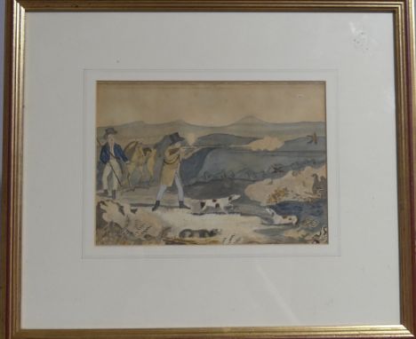 19th Century School, Sporting Scene, Watercolour,&nbsp;6in (15cm) x 9in (22cm), framed and glazed, together with D. A. Poole,