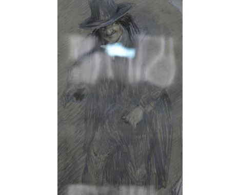 Victorian School, "Guy Fawkes", pencil drawing with colour wash, 29cm x 20cm, and a Spy print "Kim" (2).