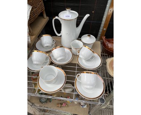 A CREIDLITZ COFFEE SET TO INCLUDE COFFEE POT, MILK JUG, SUGAR BOWL AND SIX CUPS AND SAUCERS 