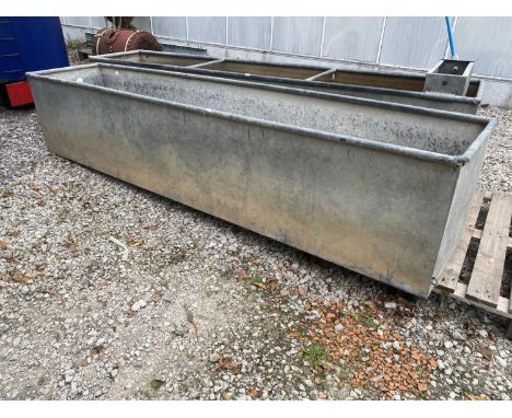 A GALVANISED WATER TROUGH PLANTER (10FTX2FTX2FT) 