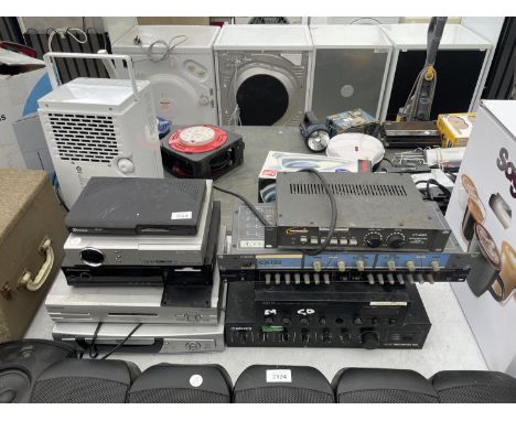 AN ASSORTMENT OF ITEMS TO INCLUDE AN ADASTRA MIXER AMPLIFIER, A INTERM AMPLIFIER AND A CROWN DVD PLAYER ETC 