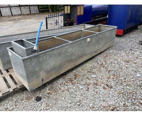 A GALVANISED WATER TROUGH PLANTER (10FTX2FTX2FT) 